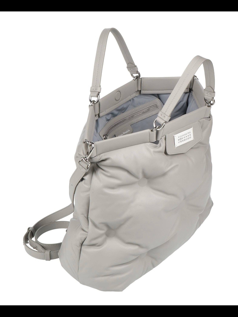 Maison Margiela Padded Quilted Tote in Light Gray - Picture 2 of 13
